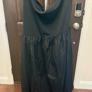 H&M  Black Midi dress bubble hem
